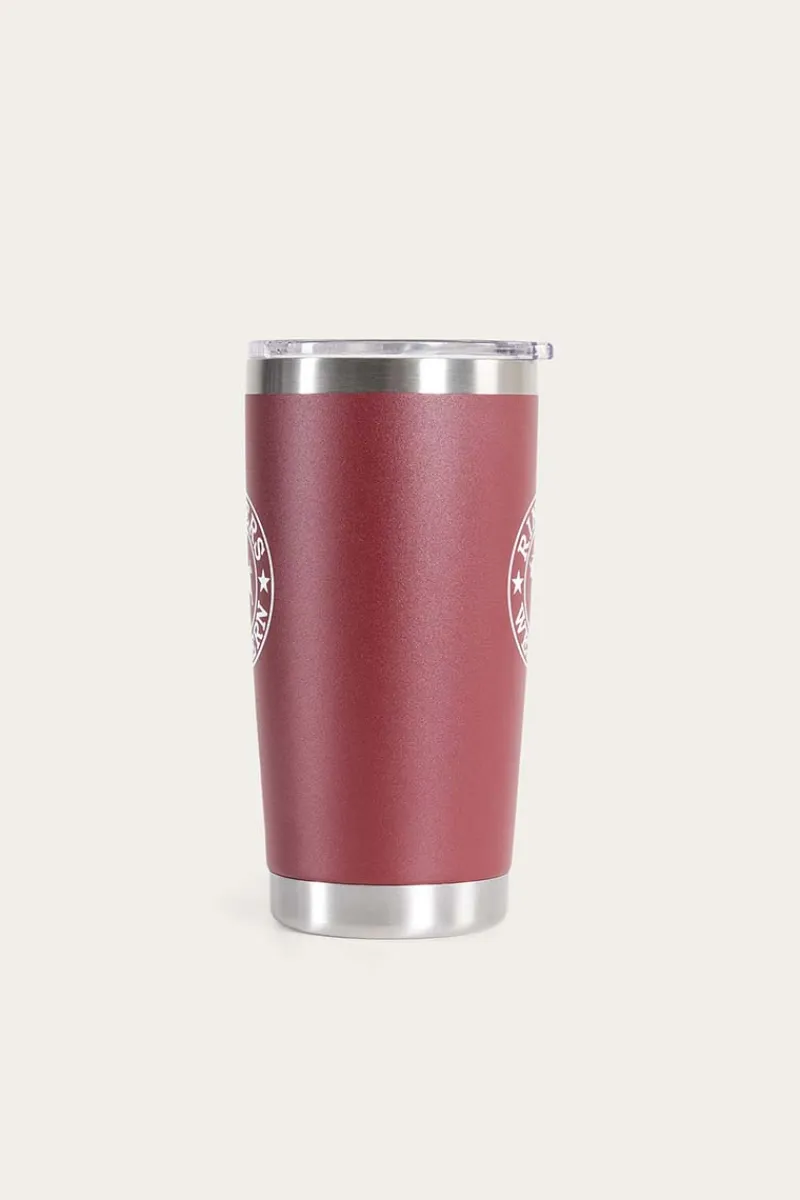 Hot Ringers Western Riverstone Tumbler - Burgundy