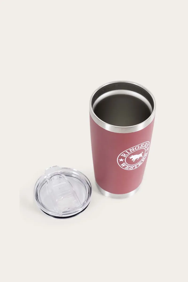 Hot Ringers Western Riverstone Tumbler - Burgundy