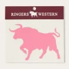 Ringers Western RW Bull Die Cut Sticker - Melon
