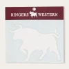 Clearance Ringers Western RW Bull Die Cut Sticker - White