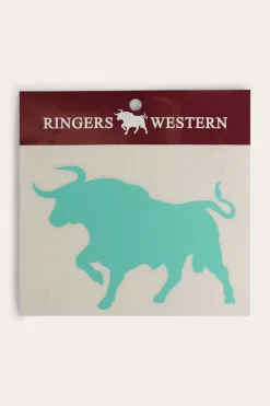 Discount Ringers Western RW Bull Sticker - Mint