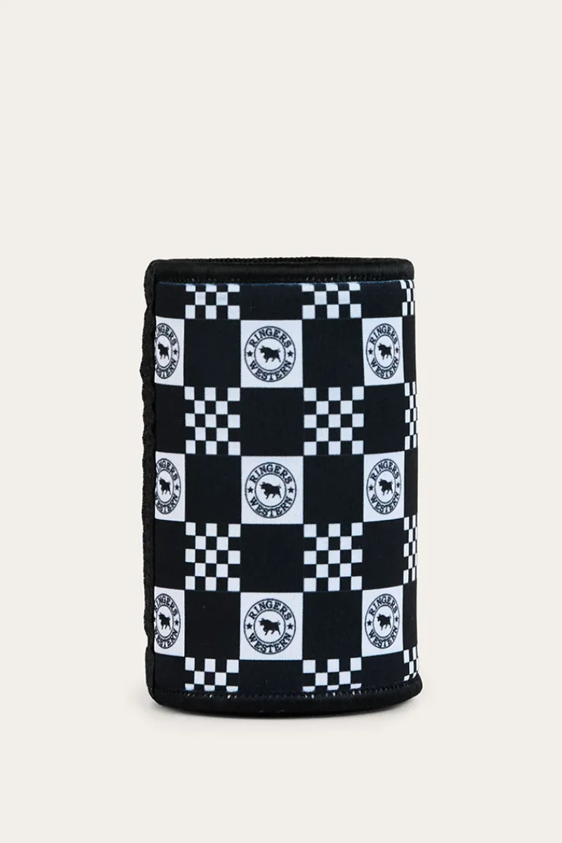 Ringers Western RW Check Stubby Cooler - Navy