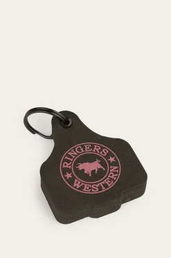 Online Ringers Western RW Floating Key Ring - Black