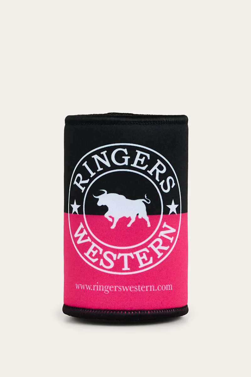 Online Ringers Western RW Splice Stubby Cooler - Pink / Navy