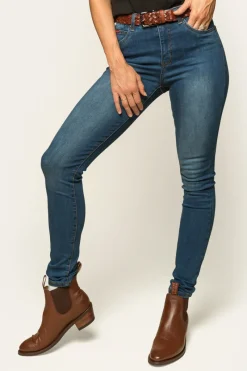 Hot Ringers Western Sammy Womens High Rise Skinny Jeans - Vintage Blue Wash