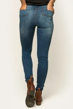 Hot Ringers Western Sammy Womens High Rise Skinny Jeans - Vintage Blue Wash