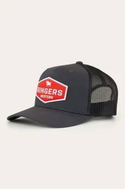 Discount Ringers Western Scotty Trucker Cap - Charcoal/Red