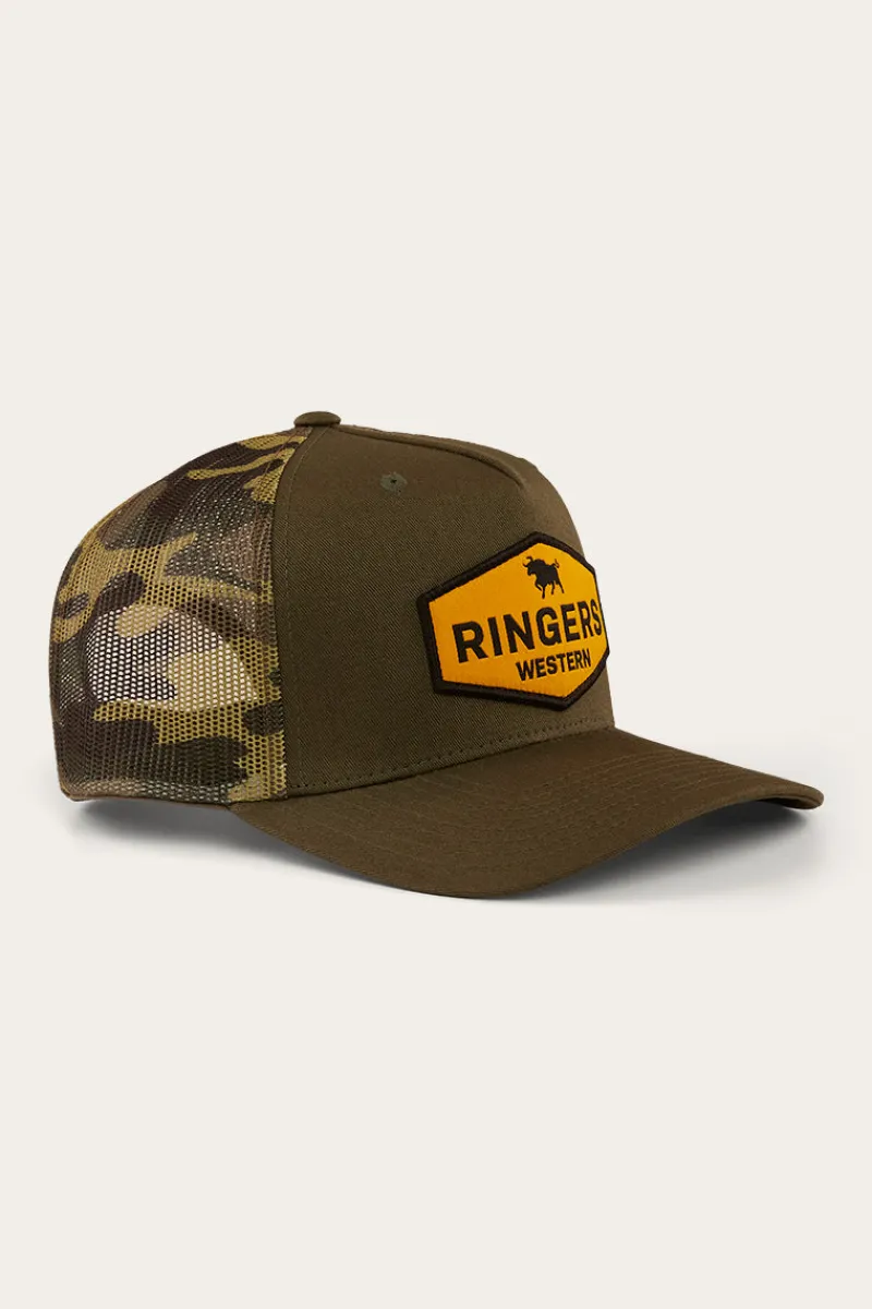 Clearance Ringers Western Scotty Trucker Cap - Military Green/Camo