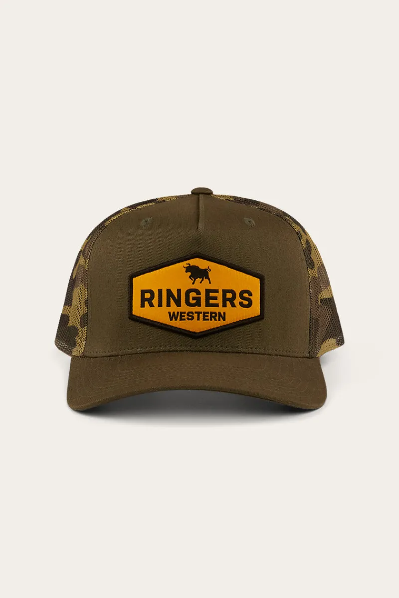 Clearance Ringers Western Scotty Trucker Cap - Military Green/Camo