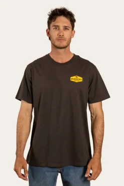 Clearance Ringers Western Servo Mens Loose Fit T-Shirt - Charcoal