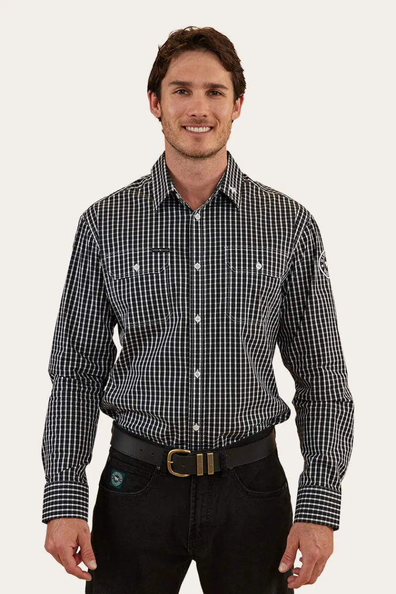 Sale Ringers Western Shelton Mens Dress Shirt - Black