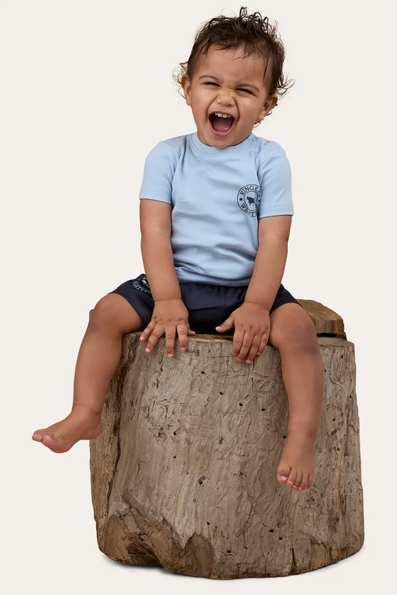 New Ringers Western Signature Bull Babies T-Shirt - Blue / Navy