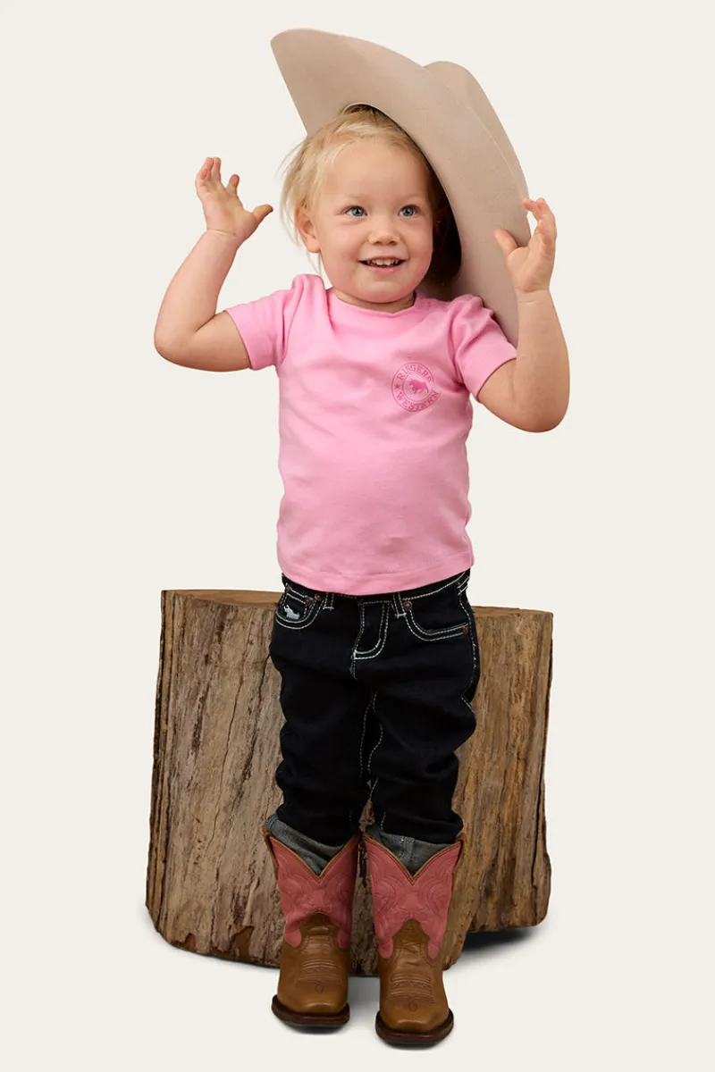 Outlet Ringers Western Signature Bull Babies T-Shirt - Pastel Pink / Candy