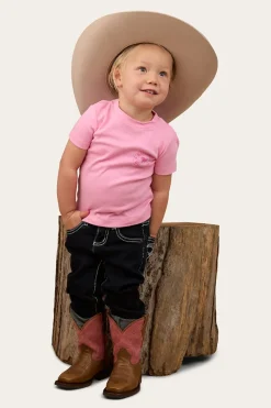 Outlet Ringers Western Signature Bull Babies T-Shirt - Pastel Pink / Candy