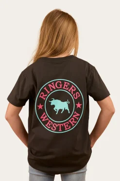 Outlet Ringers Western Signature Bull Kids Classic T-Shirt - Charcoal / Multi