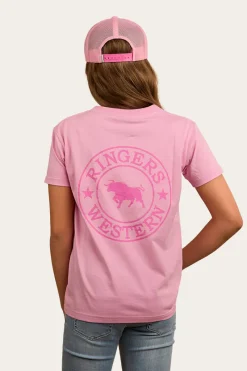 Discount Ringers Western Signature Bull Kids Classic T-Shirt - Pastel Pink/Candy