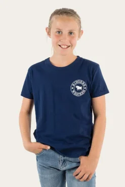 Clearance Ringers Western Signature Bull Kids Classic T-Shirt - Navy/White