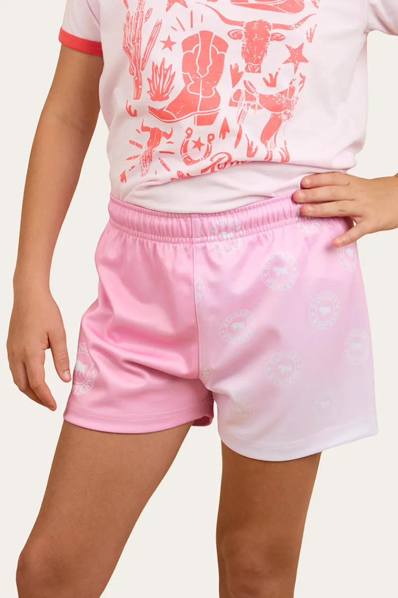 Ringers Western Signature Bull Kids Footy Short - Pink