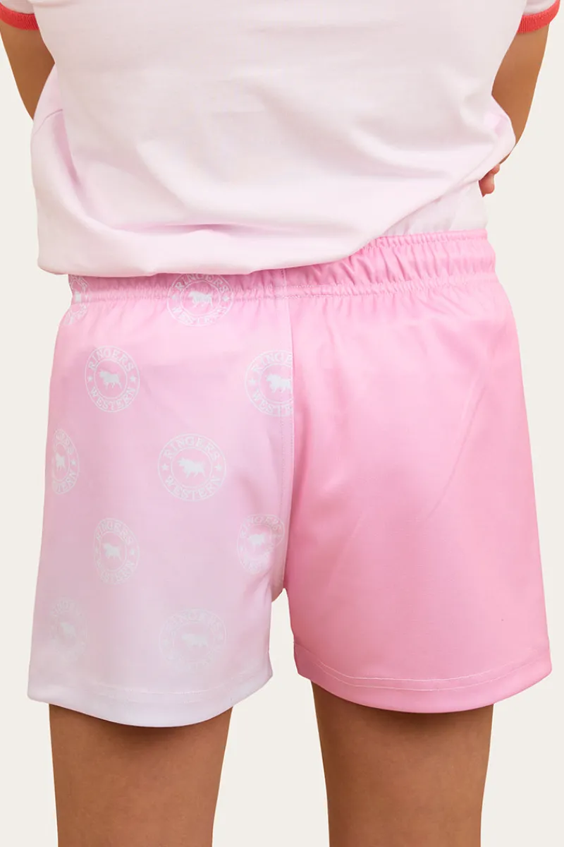 Ringers Western Signature Bull Kids Footy Short - Pink
