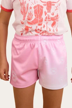 Ringers Western Signature Bull Kids Footy Short - Pink