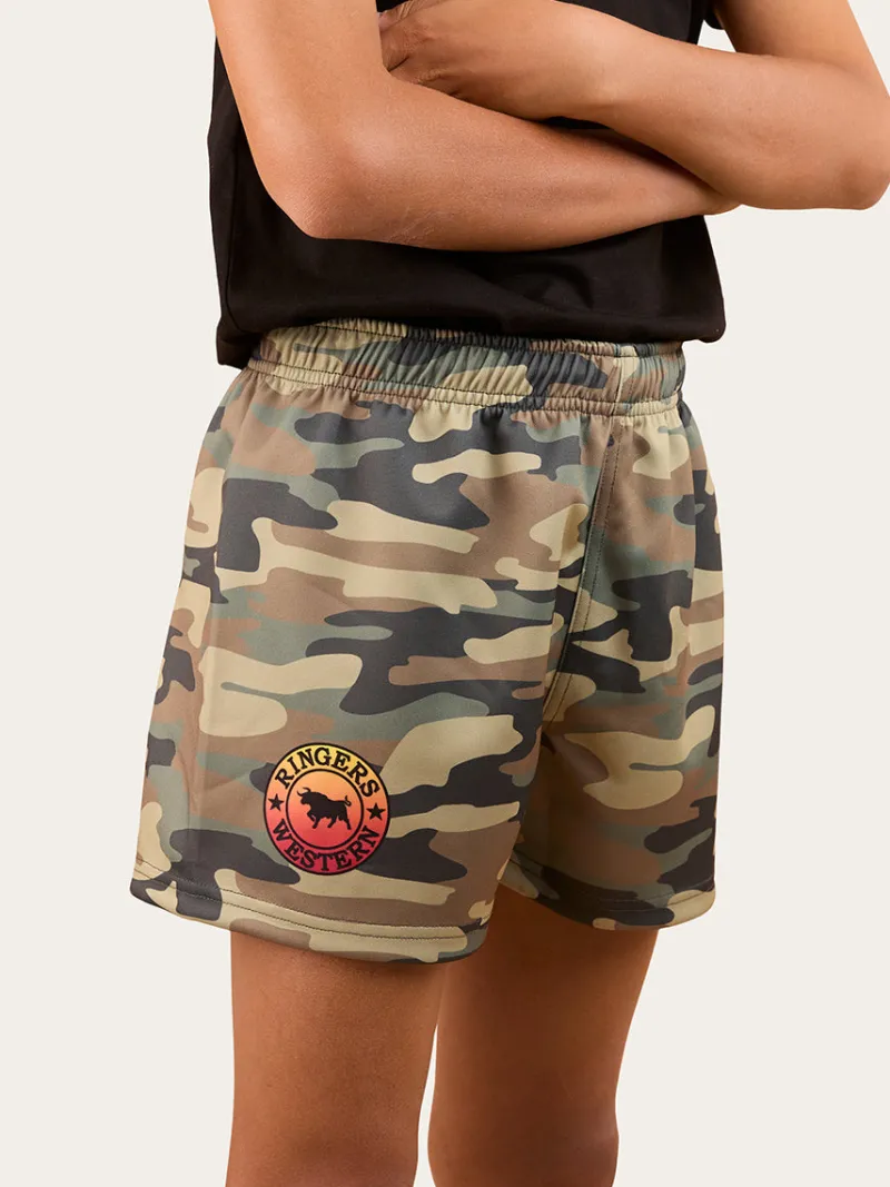 Online Ringers Western Signature Bull Kids Footy Short - Camo