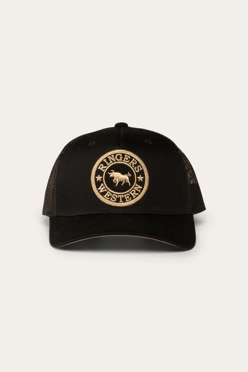 Best Ringers Western Signature Bull Kids Trucker Cap - Black/Gold
