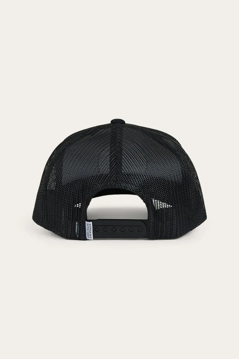 Clearance Ringers Western Signature Bull Kids Trucker Cap - Black / White