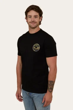 New Ringers Western Signature Bull Mens Classic Fit T-Shirt - Black/Camo