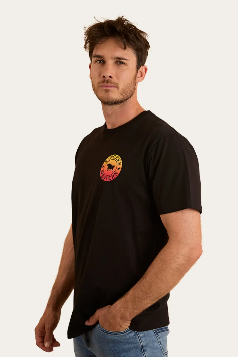 Ringers Western Signature Bull Mens Loose T-Shirt - Black Fade