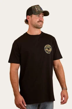 Discount Ringers Western Signature Bull Mens Loose Fit T-Shirt - Black/Camo