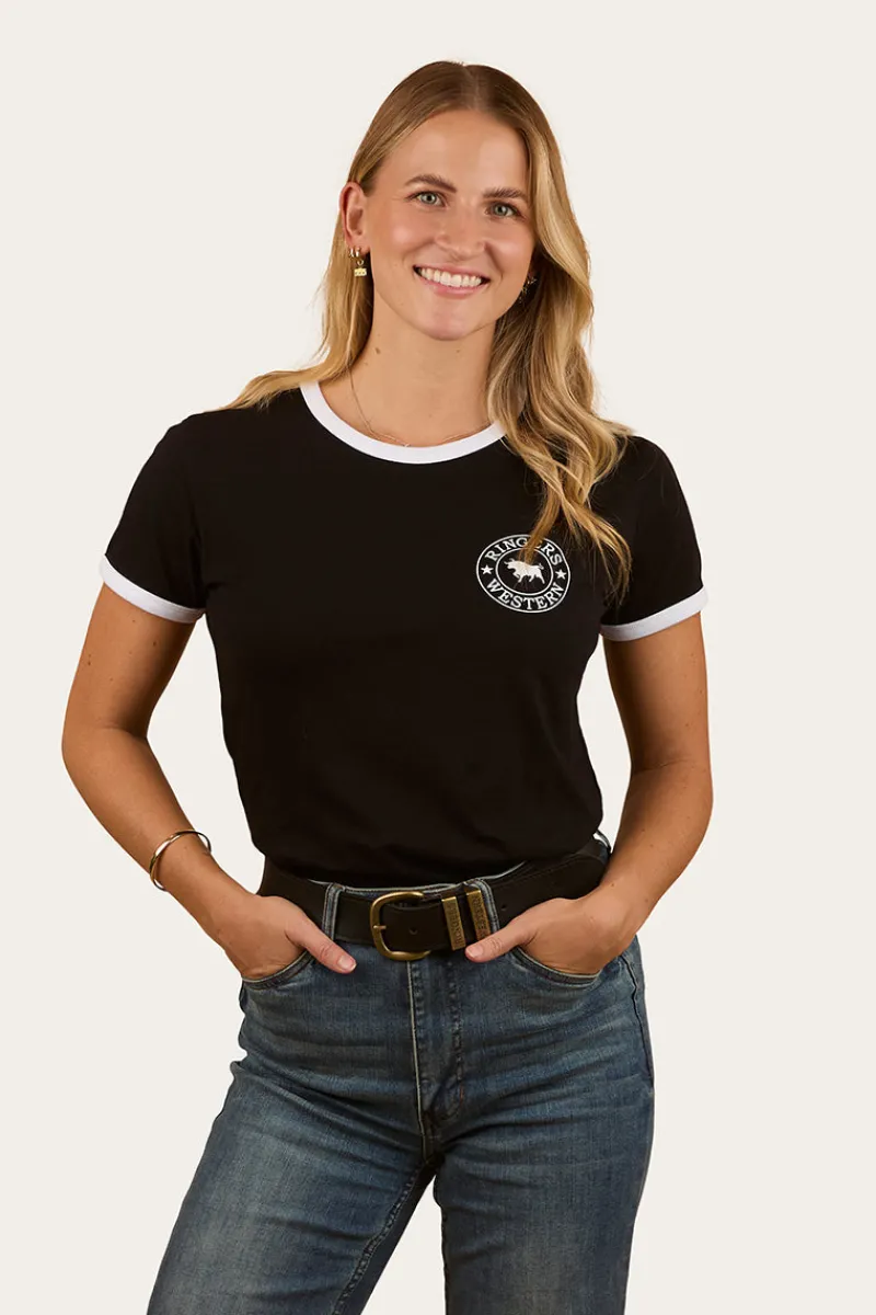Ringers Western Signature Bull Ringers T-Shirt - Black / White