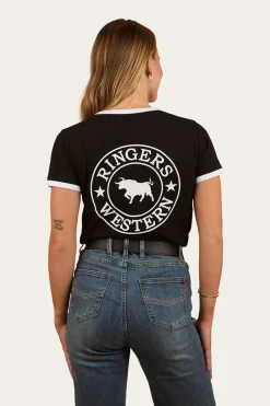 Ringers Western Signature Bull Ringers T-Shirt - Black / White