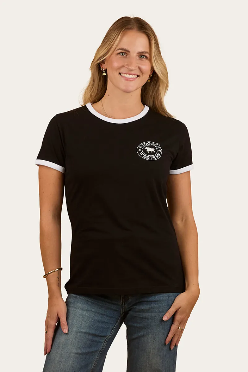Ringers Western Signature Bull Ringers T-Shirt - Black / White