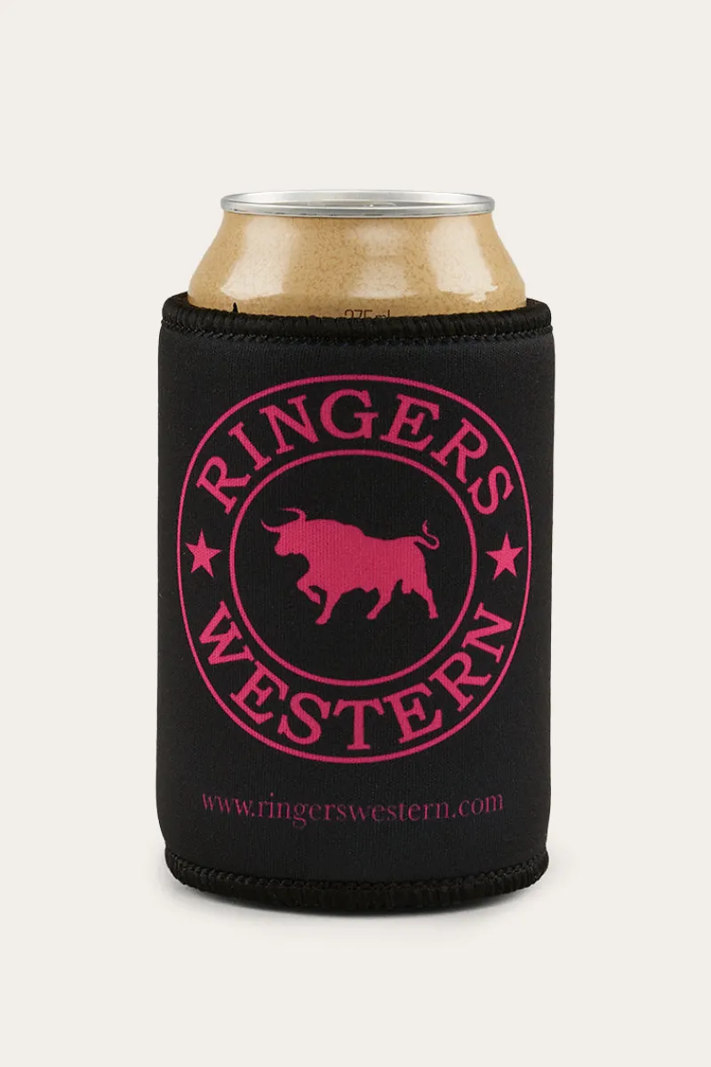 Online Ringers Western Signature Bull Stubby Cooler - Black/Melon