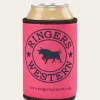 New Ringers Western Signature Bull Stubby Cooler - Pink