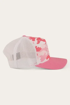 Clearance Ringers Western Signature Bull Trucker Cap - Pink Camo