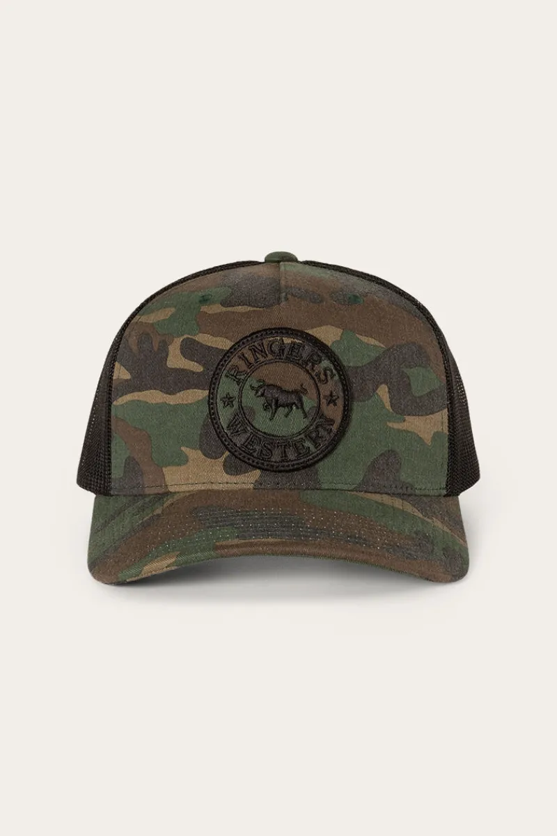 Ringers Western Signature Bull Trucker Cap - Camo/Black