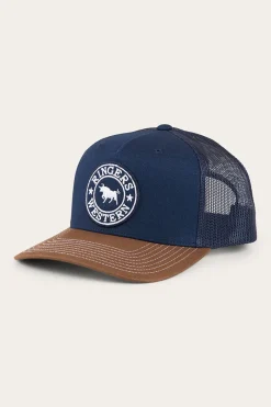 Ringers Western Signature Bull Trucker Cap - Navy / Chocolate