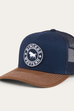 Ringers Western Signature Bull Trucker Cap - Navy / Chocolate