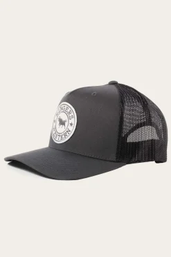 Outlet Ringers Western Signature Bull Trucker Charcoal with Charcoal & White Patch