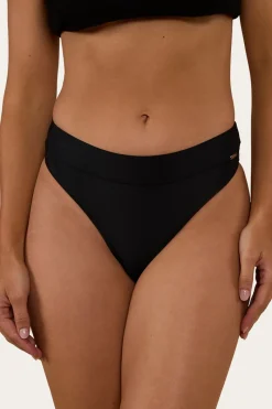 Hot Ringers Western Signature Bull Womens High Waist Bikini Bottom - Black