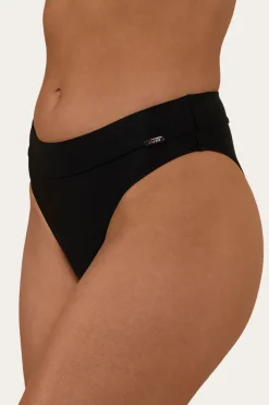 Hot Ringers Western Signature Bull Womens High Waist Bikini Bottom - Black