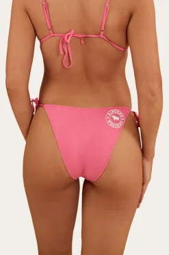 Discount Ringers Western Signature Bull Womens Tie Side Bikini Bottom - Melon