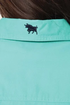 Hot Ringers Western Signature Jillaroo Womens Full Button Work Shirt - Mint/Navy