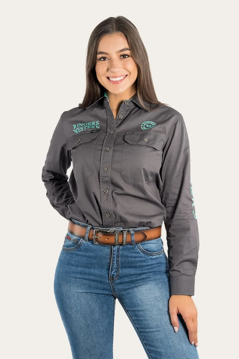 Clearance Ringers Western Signature Jillaroo Womens Full Button Work Shirt - Magnum/Mint