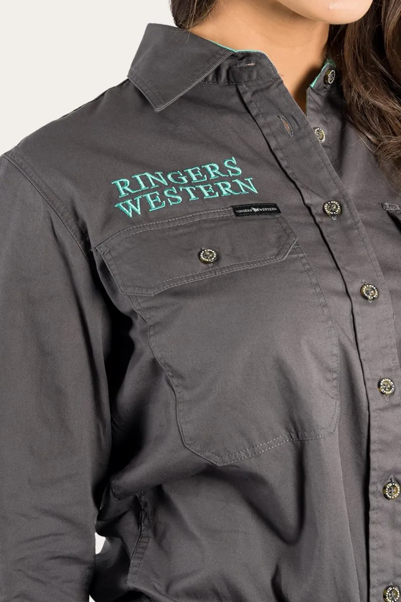 Clearance Ringers Western Signature Jillaroo Womens Full Button Work Shirt - Magnum/Mint