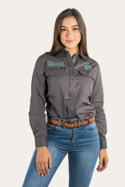 Clearance Ringers Western Signature Jillaroo Womens Full Button Work Shirt - Magnum/Mint