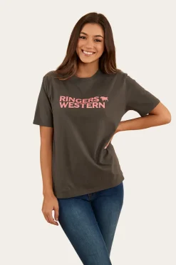 Outlet Ringers Western Somerset Womens Loose Fit T-Shirt - Vintage Black