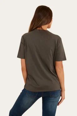 Outlet Ringers Western Somerset Womens Loose Fit T-Shirt - Vintage Black