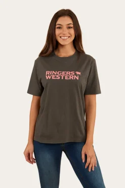 Outlet Ringers Western Somerset Womens Loose Fit T-Shirt - Vintage Black